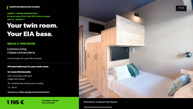 Brochure information for the S27 EIA study abroad housing costs and details